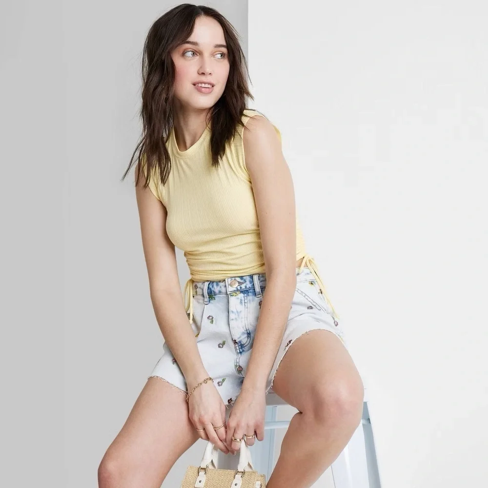 Women’s Side Cinched Top • Light Yellow • Wild Fable - Picture 1 of 4